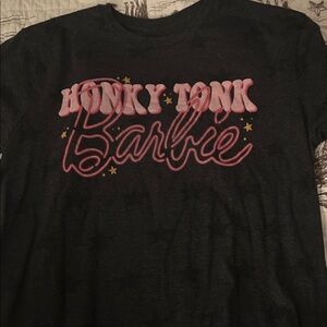 Gildan Black Tee with Pink and Yellow Graphic